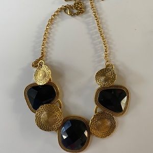 Gold and black necklace